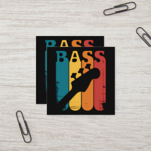 Carte De Visite Carré Guitare basse