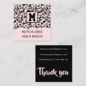 Carte De Visite Carré HALLOWEEN éffrayant ET ÉFFRAYANT (Devant / Derrière)