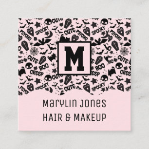 Carte De Visite Carré HALLOWEEN éffrayant ET ÉFFRAYANT