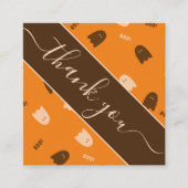 Carte De Visite Carré Halloween Ghost Boo Motif automne Merci d'automne (Devant)