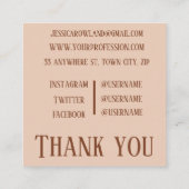 CARTE DE VISITE CARRÉ HALLOWEEN RÉTROGROOVY CITROUILLES ET GHOSTS (Dos)