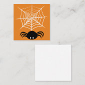 Carte De Visite Carré Halloween Spider Web (Devant / Derrière)