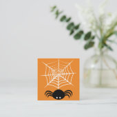 Carte De Visite Carré Halloween Spider Web (Debout devant)