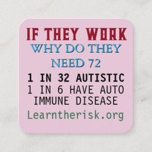 Carte De Visite Carré Ham DITES NON