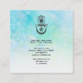 Carte De Visite Carré *~* Hamsa | Main de Fatima | Cratères de Moon Yoga (Dos)