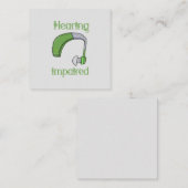 Carte De Visite Carré Handicap auditif (Devant / Derrière)