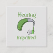 Carte De Visite Carré Handicap auditif (Devant)