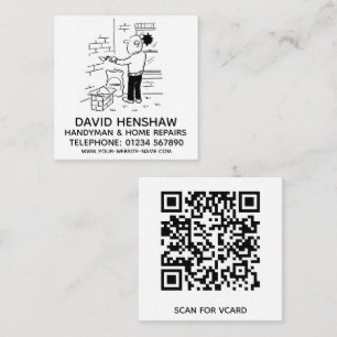 Carte De Visite Carré Handyman & Réparations à domicile