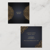 Carte De Visite Carré Handyman Repères Black Gold (Devant / Derrière)