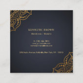 Carte De Visite Carré Handyman Repères Black Gold (Dos)