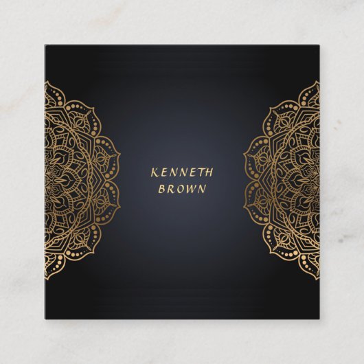 Carte De Visite Carré Handyman Repères Black Gold (Devant)