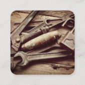 Carte De Visite Carré Handyman Rustic Tools Maintenance Service de répar (Devant)