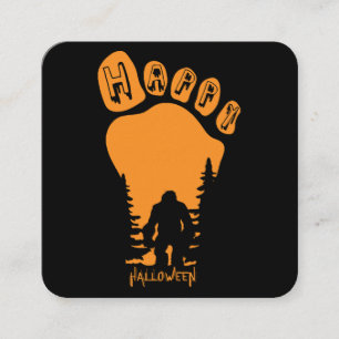 Carte De Visite Carré Happy Big Foot Halloween