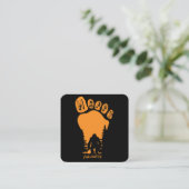 Carte De Visite Carré Happy Big Foot Halloween (Debout devant)