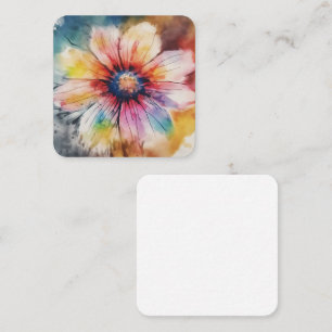 Carte De Visite Carré Harmonie florale dans les couleurs pastel