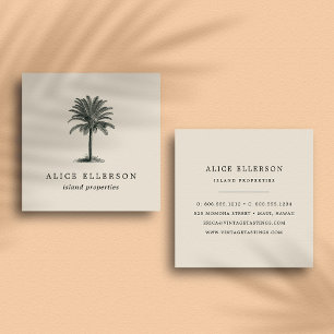 Carte De Visite Carré Havana Palm