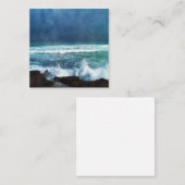 Carte De Visite Carré Hawaii Ocean Hawaii Waves Aqua Turquoise Blue Surf (Devant / Derrière)