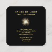Carte De Visite Carré *~* Healing Light Hands Stars Universe Cosmic (Dos)