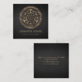 Carte De Visite Carré Hecate Wheel Black and Gold (Devant / Derrière)