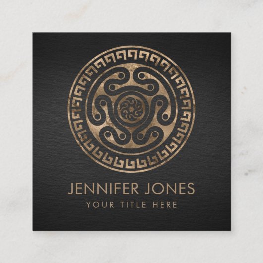 Carte De Visite Carré Hecate Wheel Black and Gold (Devant)
