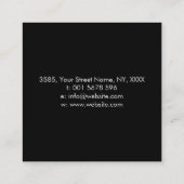 Carte De Visite Carré Hecate Wheel Orament avec Améthyste et Argent (Dos)