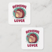 Carte De Visite Carré Hedgehug Lover (Devant / Derrière)