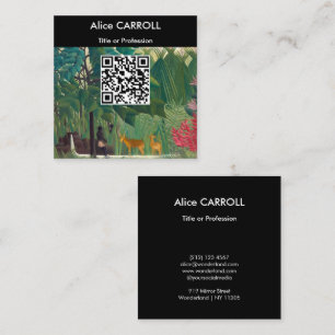 Carte De Visite Carré Henri Rousseau - La cascade - Code QR