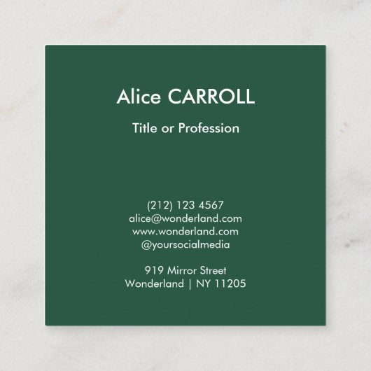 Carte De Visite Carré Henri Rousseau - La Jungle Equatoriale - Code QR (Dos)