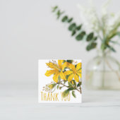 Carte De Visite Carré Herbal Business Remise Merci client (Debout devant)