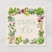 Carte De Visite Carré Herbal Goodness Small Thank You Customer Insert (Devant)