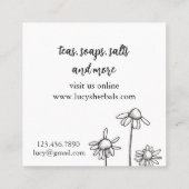 Carte De Visite Carré Herbe Business Chamomile Thé Sels de savon (Dos)