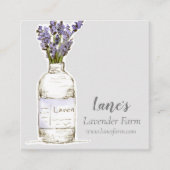 Carte De Visite Carré Herbes organiques de la ferme lavande Aromathérapi (Devant)