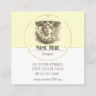 Carte De Visite Carré Hermès vintage monogramme minimum art beige