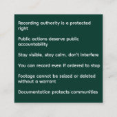 Carte De Visite Carré He's Watching You 2026 (Dos)