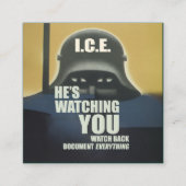 Carte De Visite Carré He's Watching You 2026 (Devant)