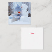 Carte De Visite Carré Heureux avec vous (Devant / Derrière)