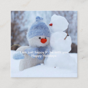 Carte De Visite Carré Heureux avec vous