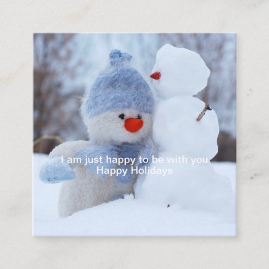 Carte De Visite Carré Heureux avec vous (Devant)