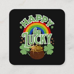 Carte De Visite Carré Heureux Go Lucky