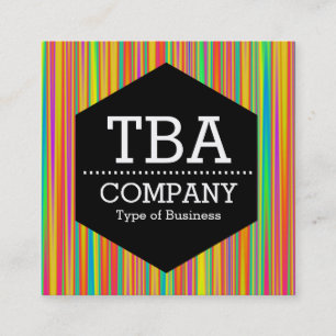 Carte De Visite Carré Hexagon noir - Abstrait 120716(010)