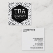 Carte De Visite Carré Hexagon noir - Abstrait 300117 (Devant / Derrière)