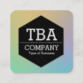 Carte De Visite Carré Hexagon noir - Gradient doux (Devant)