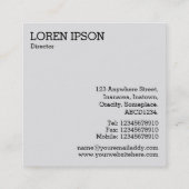 Carte De Visite Carré Hexagon noir - Honeypeb Chaud (Dos)