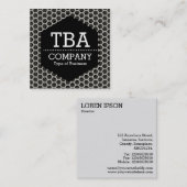 Carte De Visite Carré Hexagon noir - Honeypeb Chaud (Devant / Derrière)