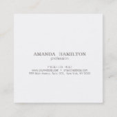 Carte De Visite Carré Hexagone rose sophistiqué (Dos)