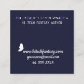 Carte De Visite Carré Hi tech papillon ailes de l'imaginaire auteur aute (Dos)