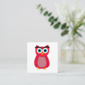 Carte De Visite Carré Hibou (Debout devant)