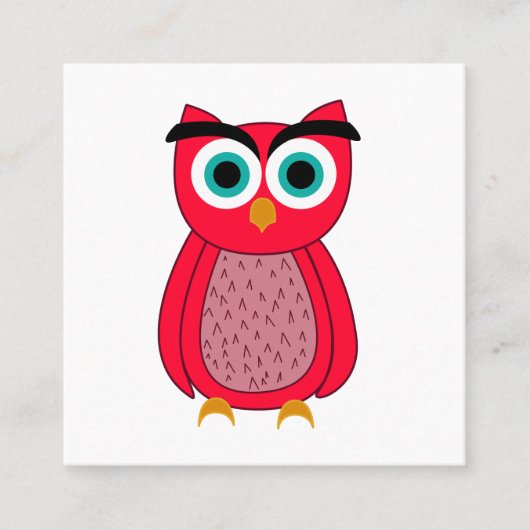 Carte De Visite Carré Hibou (Devant)