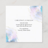 Carte De Visite Carré hippocampe d'or à l'échelle de poisson motif (Dos)