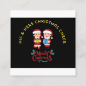 CARTE DE VISITE CARRÉ HIS & HERS CHRISTMAS CHEER (Dos)